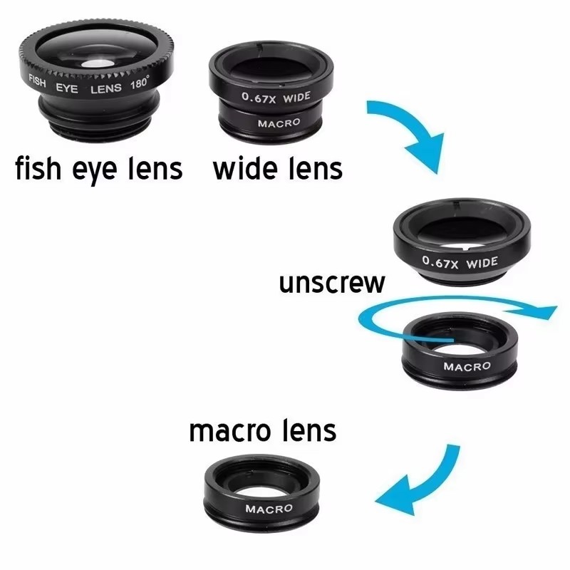 Lente Ojo de Pez 3 en 1 para T - Fishing Camera reseña y precio