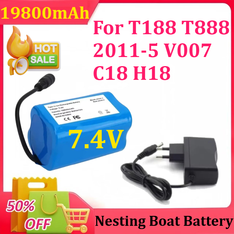 Batería de 7,4 V y 19800mAh co - Fish Finder Charger reseña y precio